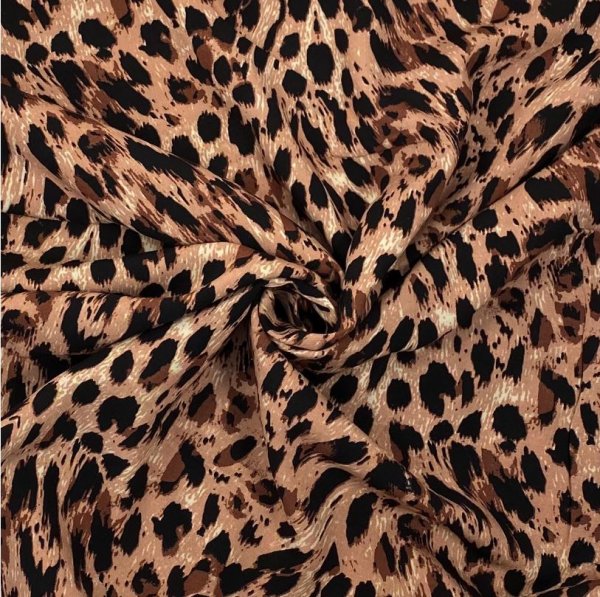 RESTSTÜCK 0,90m !!! - Viskose - animalprint - camel