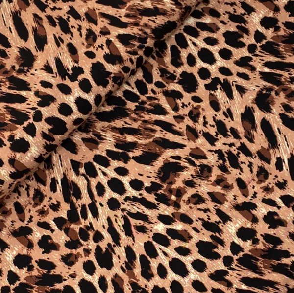 RESTSTÜCK 0,90m !!! - Viskose - animalprint - camel
