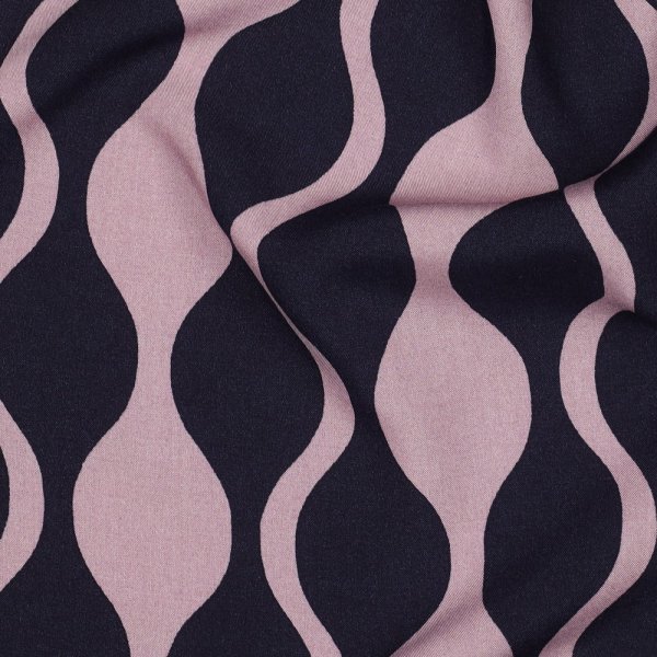 Viskose mit LENZING™ ECOVERO™ Fasern - Barbro - navy/mauve