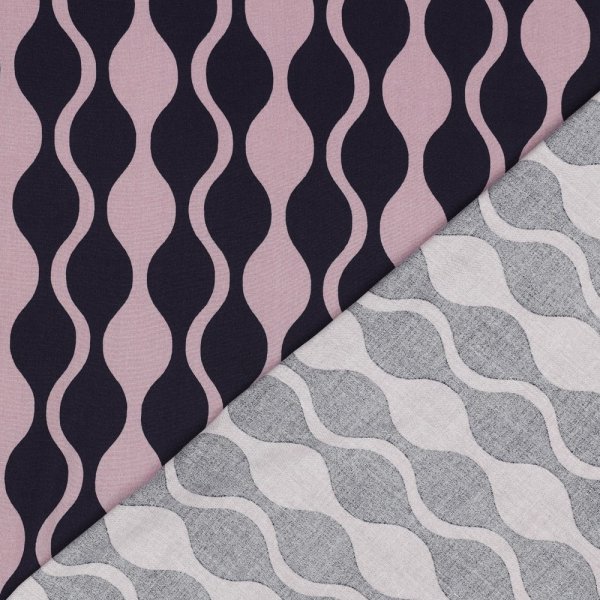 Viskose mit LENZING™ ECOVERO™ Fasern - Barbro - navy/mauve