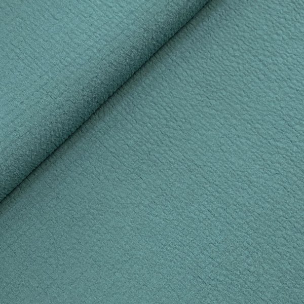 RESTSTÜCK 0,60m !!! - Viskose Crepe - Bubble - dunkelmint