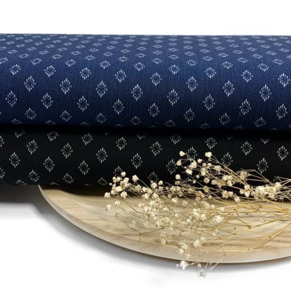 RESTSTÜCK 1,60m !!! - Viskose Crepe - Clear Rhombus - black