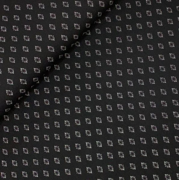 Viskose Crepe - Clear Rhombus - black