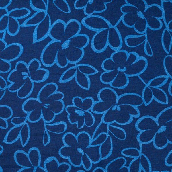 Viskose Crepe - Jola Flowers - navy/blue