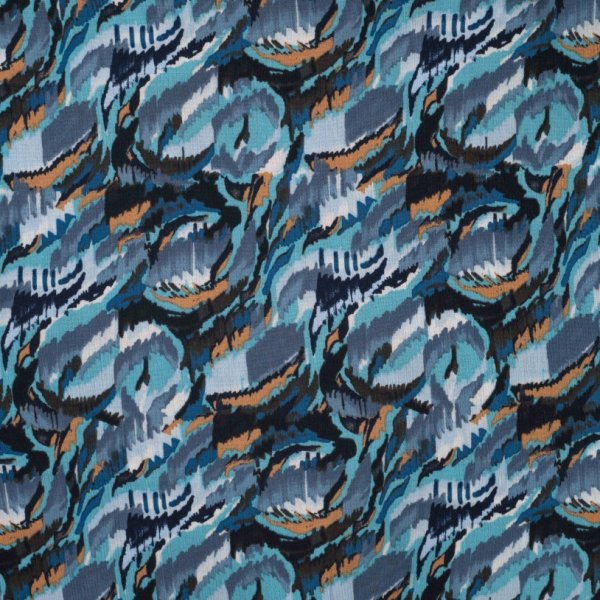 Viskose Crepe - Ozean Blaze - denim