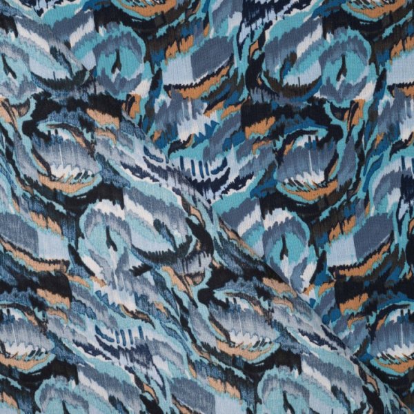 Viskose Crepe - Ozean Blaze - denim