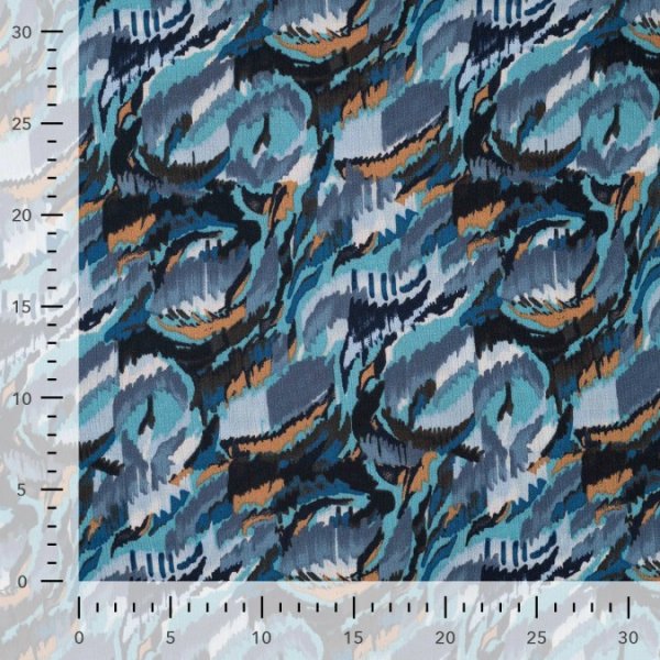 Viskose Crepe - Ozean Blaze - denim