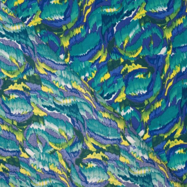 Viskose Crepe - Ozean Blaze - royal