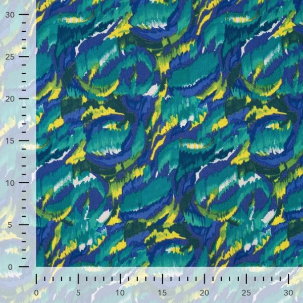 Viskose Crepe - Ozean Blaze - royal