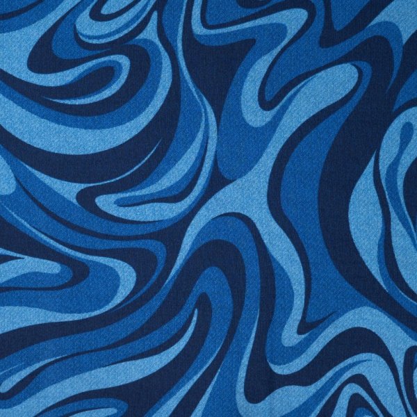 Viskose Crepe - Rusty Waves - navy/blue