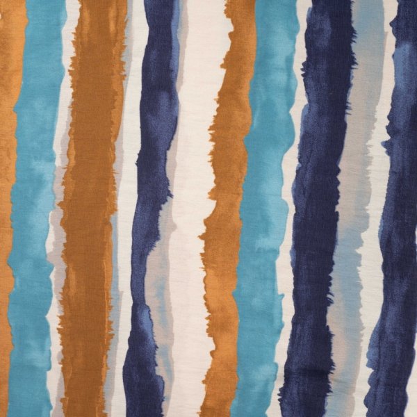 Viskose Crepe - Stripes - denim