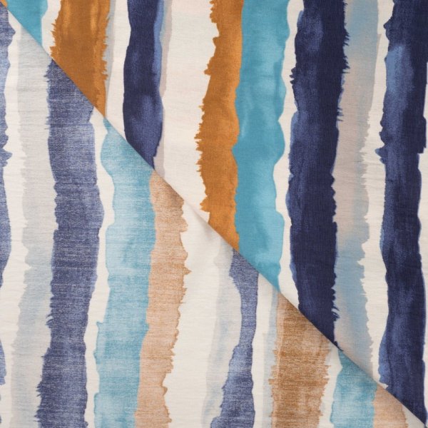 Viskose Crepe - Stripes - denim