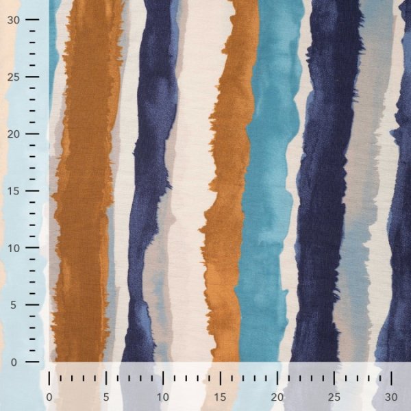 Viskose Crepe - Stripes - denim