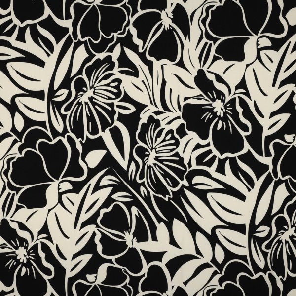 Viskose - Danae Flowers - black