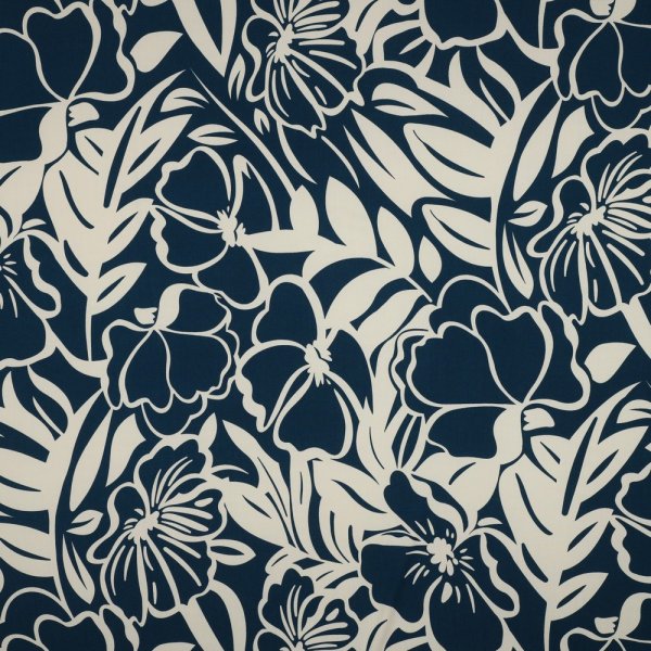 Viskose - Danae Flowers - petrol