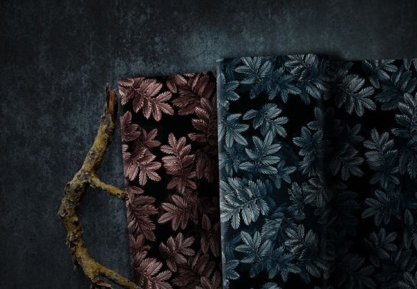 Viskose - Dark Leaves - bordeaux - Swafing by Thorsten Berger