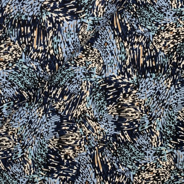 Viskose - Farbensturm - denim/hellblau