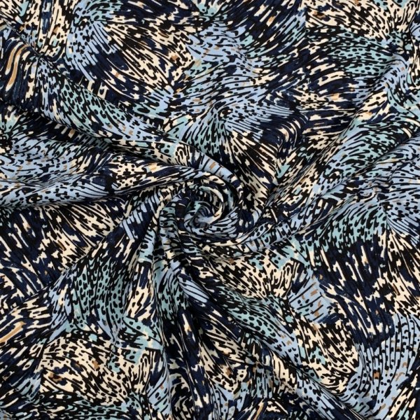 Viskose - Farbensturm - denim/hellblau