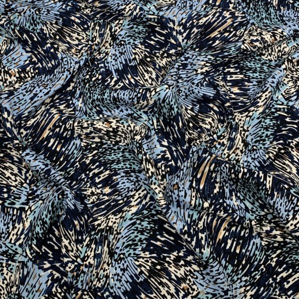 Viskose - Farbensturm - denim/hellblau