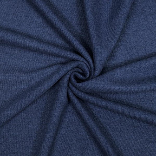 RESTSTÜCK 0,80m !!! - Viskose Feinstrick Jersey - Skale - dark blue