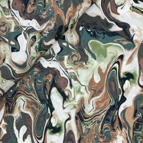 Viskose - Forest Marble - green/brown