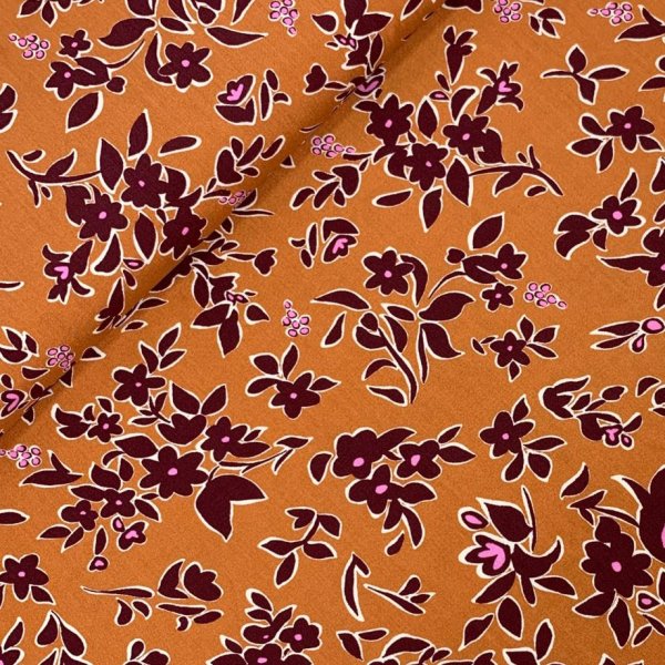Viskose - Frya Flowers - rost