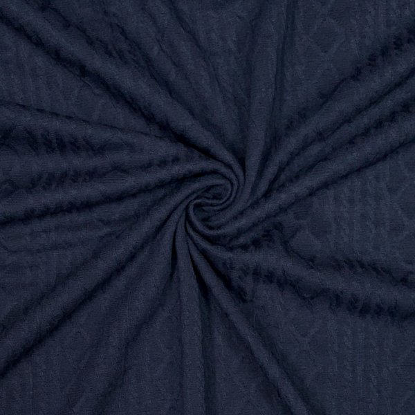 Viskose Jacquard Jersey - Boho - marine