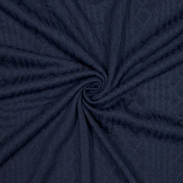RESTSTÜCK 0,50m !!! - Viskose Jacquard Jersey - Boho - marine