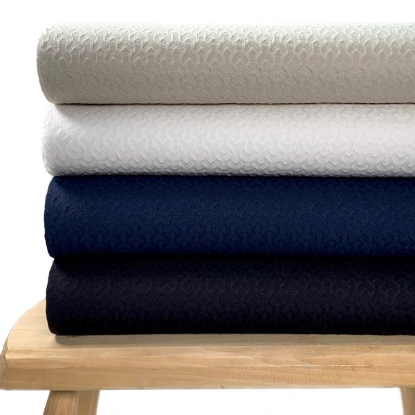 RESTSTÜCK 1,40m !!! - Viskose Jacquard Jersey - Rhombus - marine