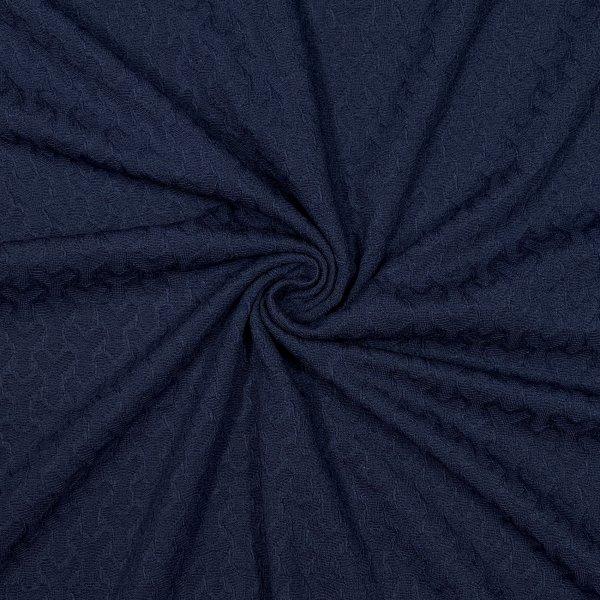 Viskose Jacquard Jersey - Rhombus - marine