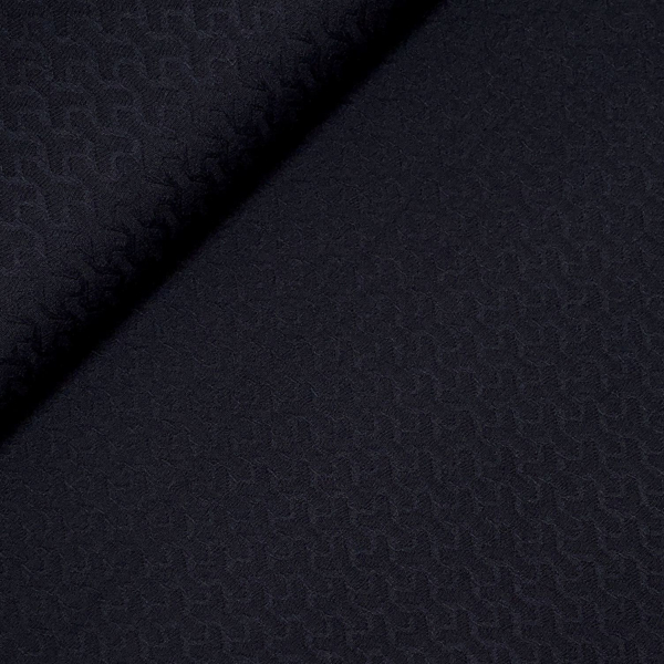 RESTSTÜCK 0,70m !!! - Viskose Jacquard Jersey - Rhombus - schwarz