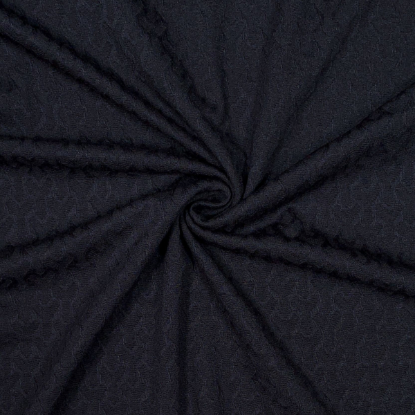 RESTSTÜCK 0,70m !!! - Viskose Jacquard Jersey - Rhombus - schwarz