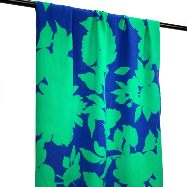 RESTSTÜCK 1,70cm !!! - Viskose - Kalea Flower - blue/green