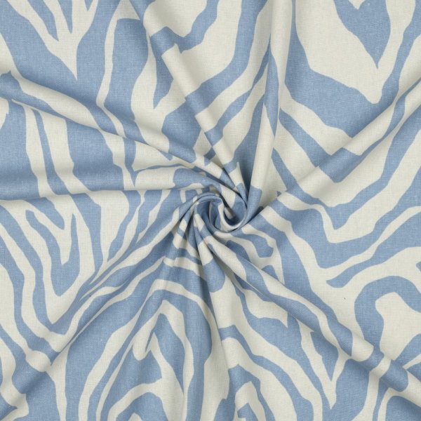 Viskose Leinen - Zebra Aliki - blue