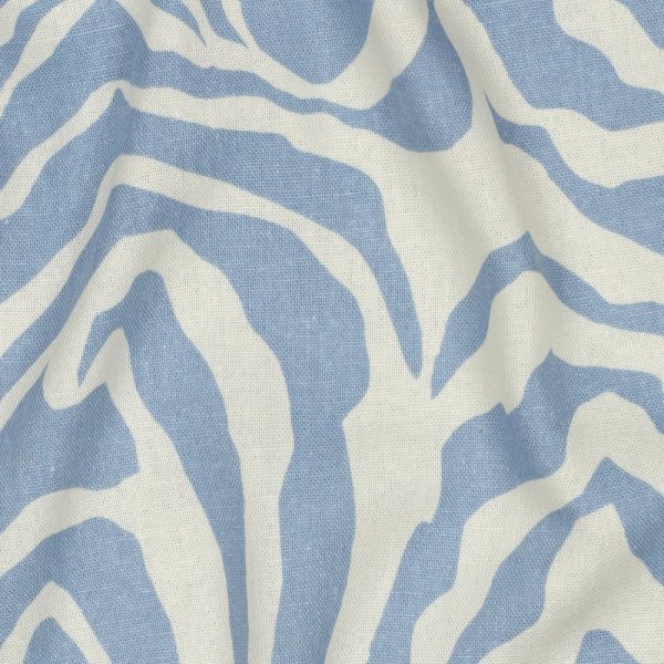 Viskose Leinen - Zebra Aliki - blue