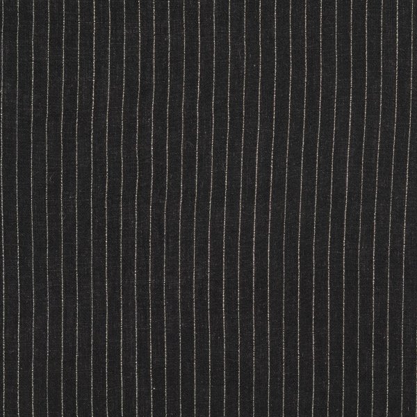 Viskose Leinen - Deniz Streifen - schwarz
