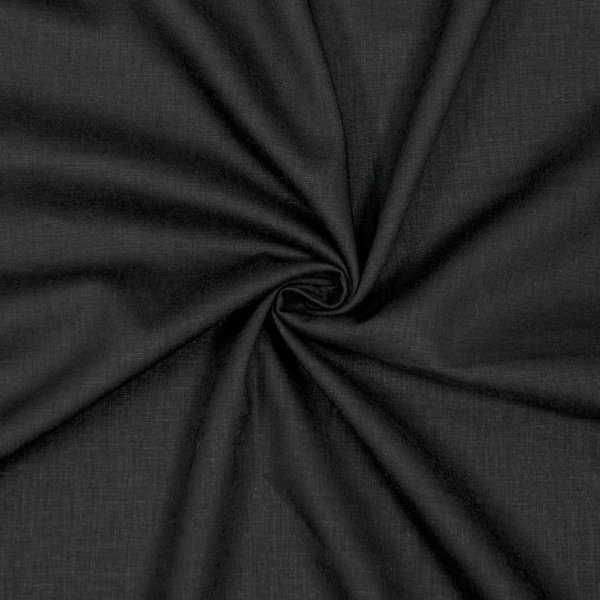 RESTSTÜCK 0,50m !!! - Leinen Viskose - Marciano - uni - black