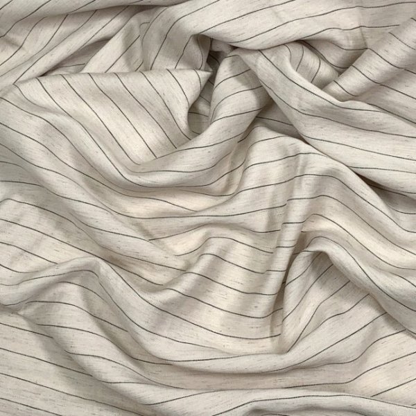 Viskose Leinen - Stripes big - nature