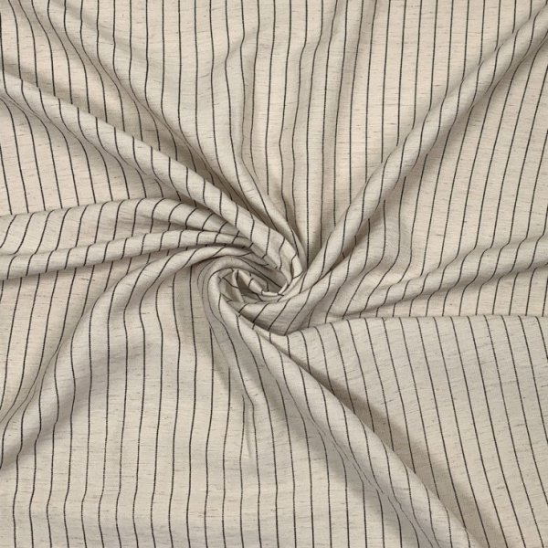Viskose Leinen - Stripes small - nature