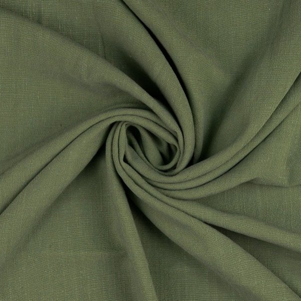 Viskose Leinen - uni - khaki