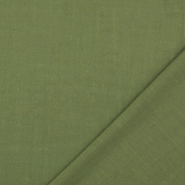 Viskose Leinen - uni - khaki