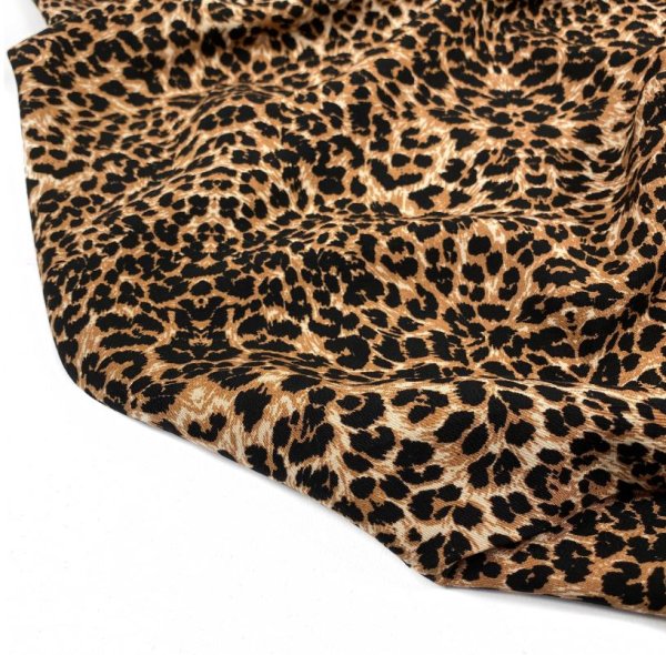 Viskose - Leopard - camel schwarz