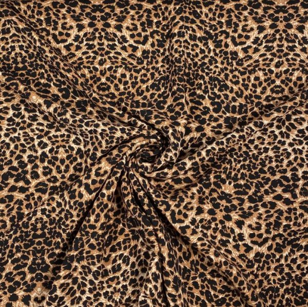 Viskose - Leopard - camel schwarz
