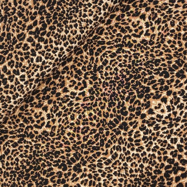 Viskose - Leopard - camel schwarz