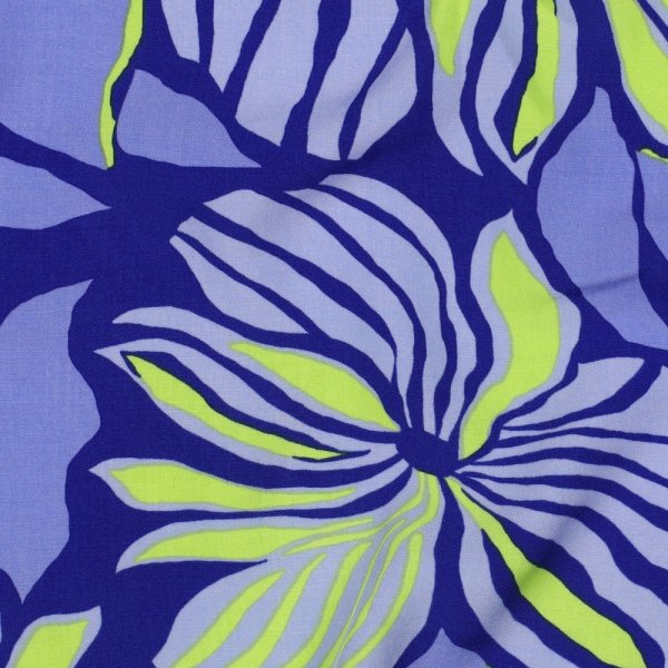 Viskose mit LENZING™ ECOVERO™ Fasern - Marit Flowers - cobalt