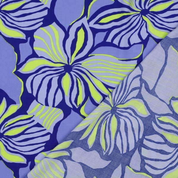 Viskose mit LENZING™ ECOVERO™ Fasern - Marit Flowers - cobalt