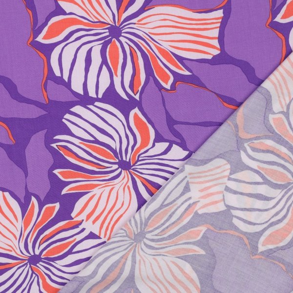 Viskose mit LENZING™ ECOVERO™ Fasern - Marit Flowers - lavender
