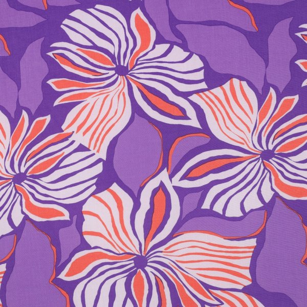 Viskose mit LENZING™ ECOVERO™ Fasern - Marit Flowers - lavender