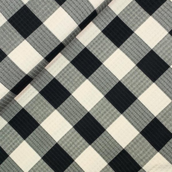 Viskose Mix - kariert - Jiska - sand/black