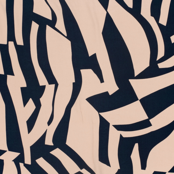 RESTSTÜCK 1,70m !!! - Viskose - Outline - nude/navy
